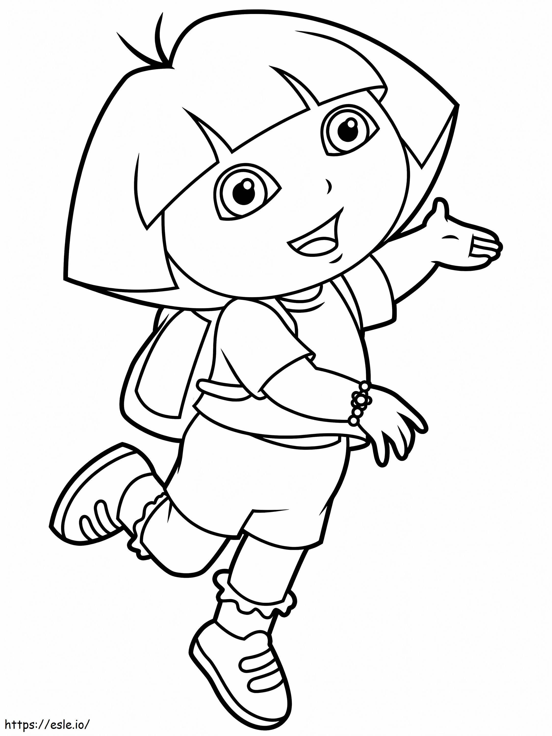 Funny Dora coloring page