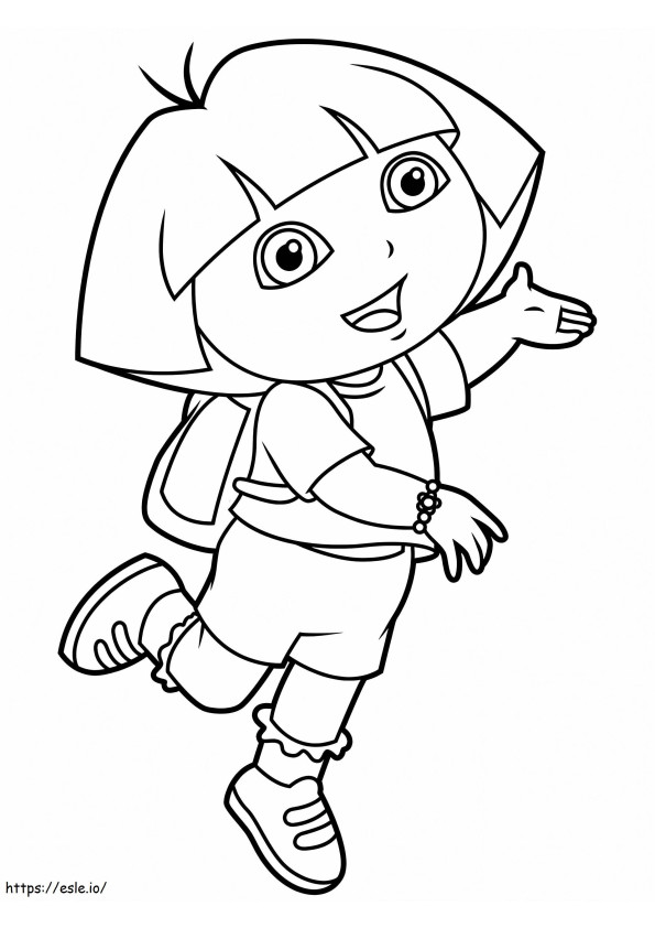 Funny Dora coloring page