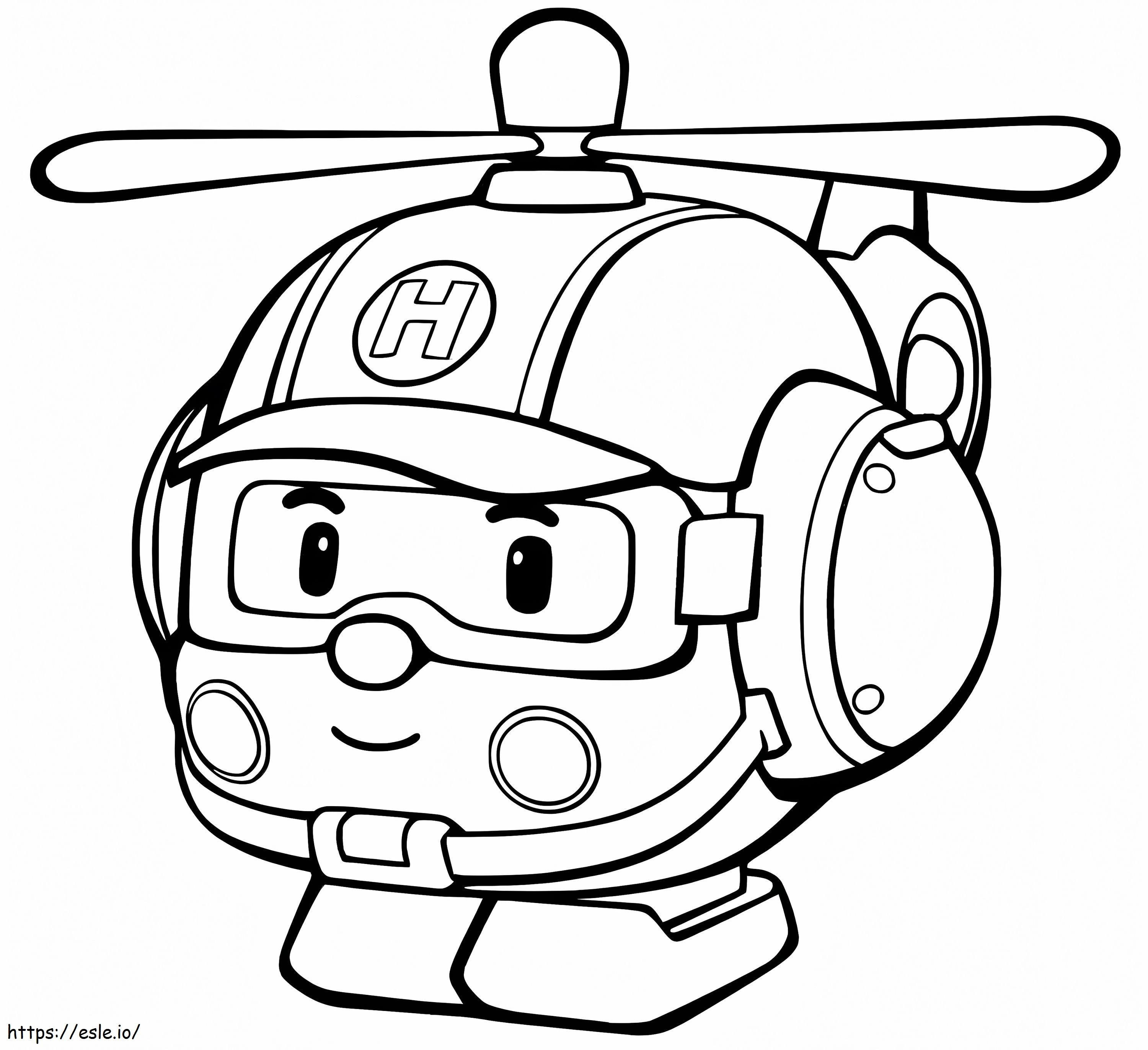 Helly Helicopter coloring page
