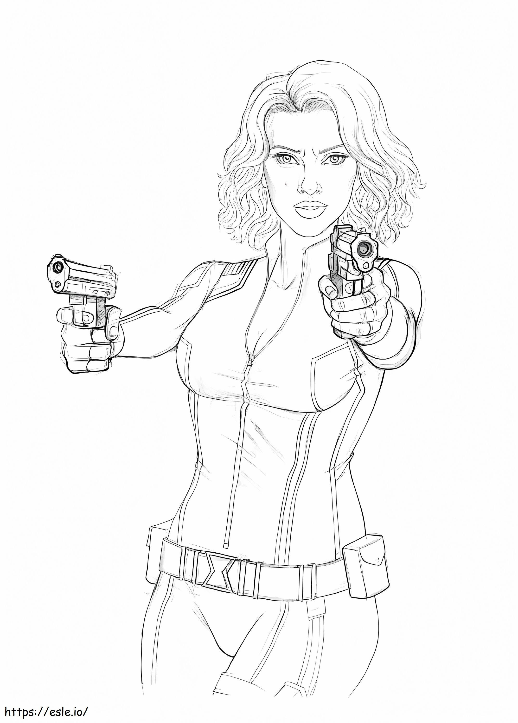 Black Widow 12 coloring page