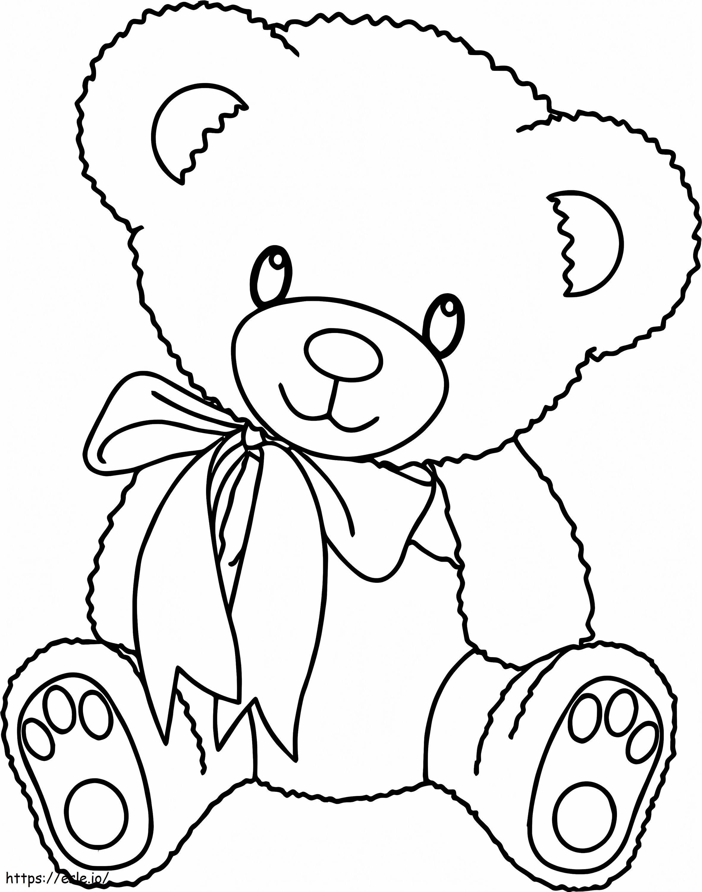 Boneka Beruang yang menggemaskan Gambar Mewarnai