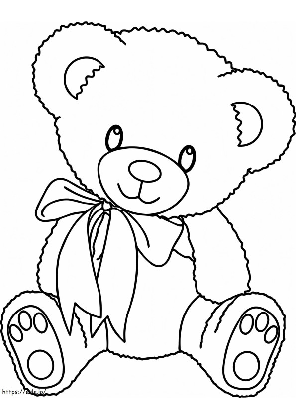 Coloriage Adorable ours en peluche à imprimer dessin