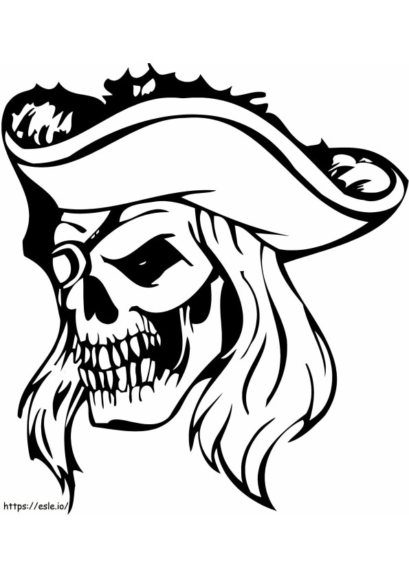 Pirate Skull coloring page