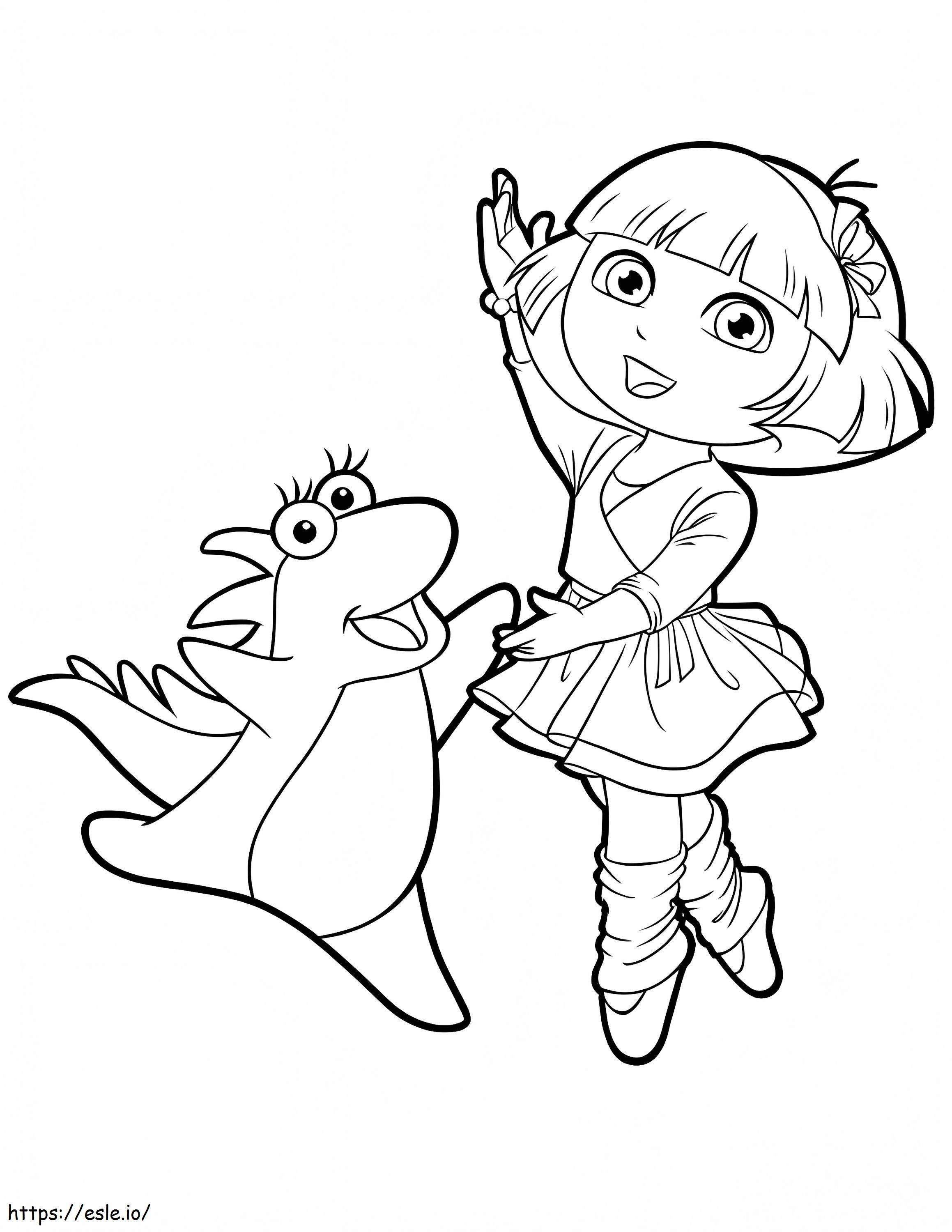 Dora And Isa coloring page