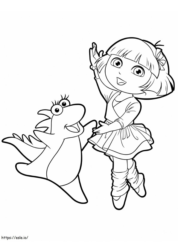 Dora And Isa coloring page