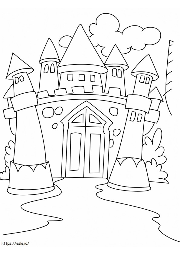 Free Castle coloring page