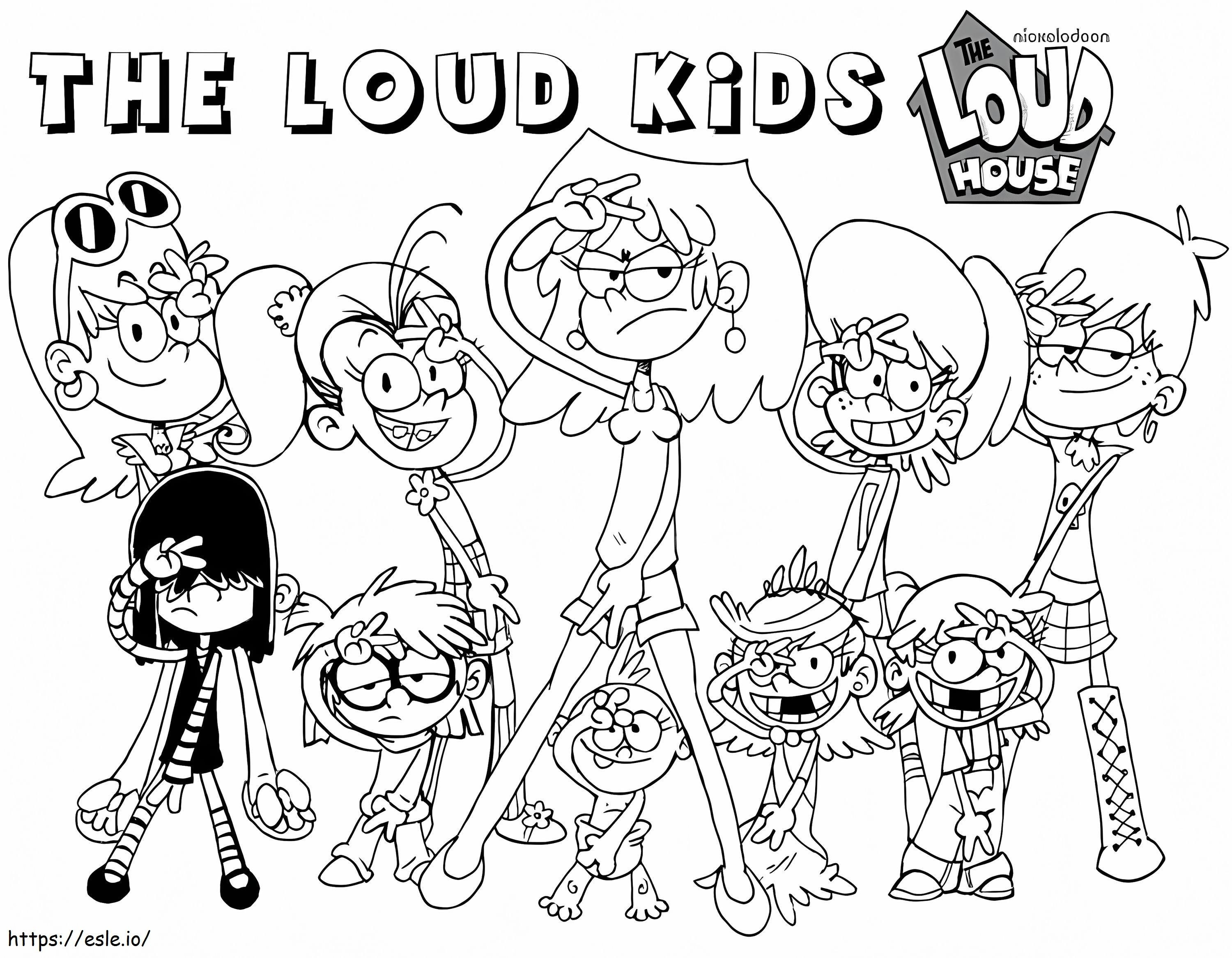 Noisy House Cartoon coloring page