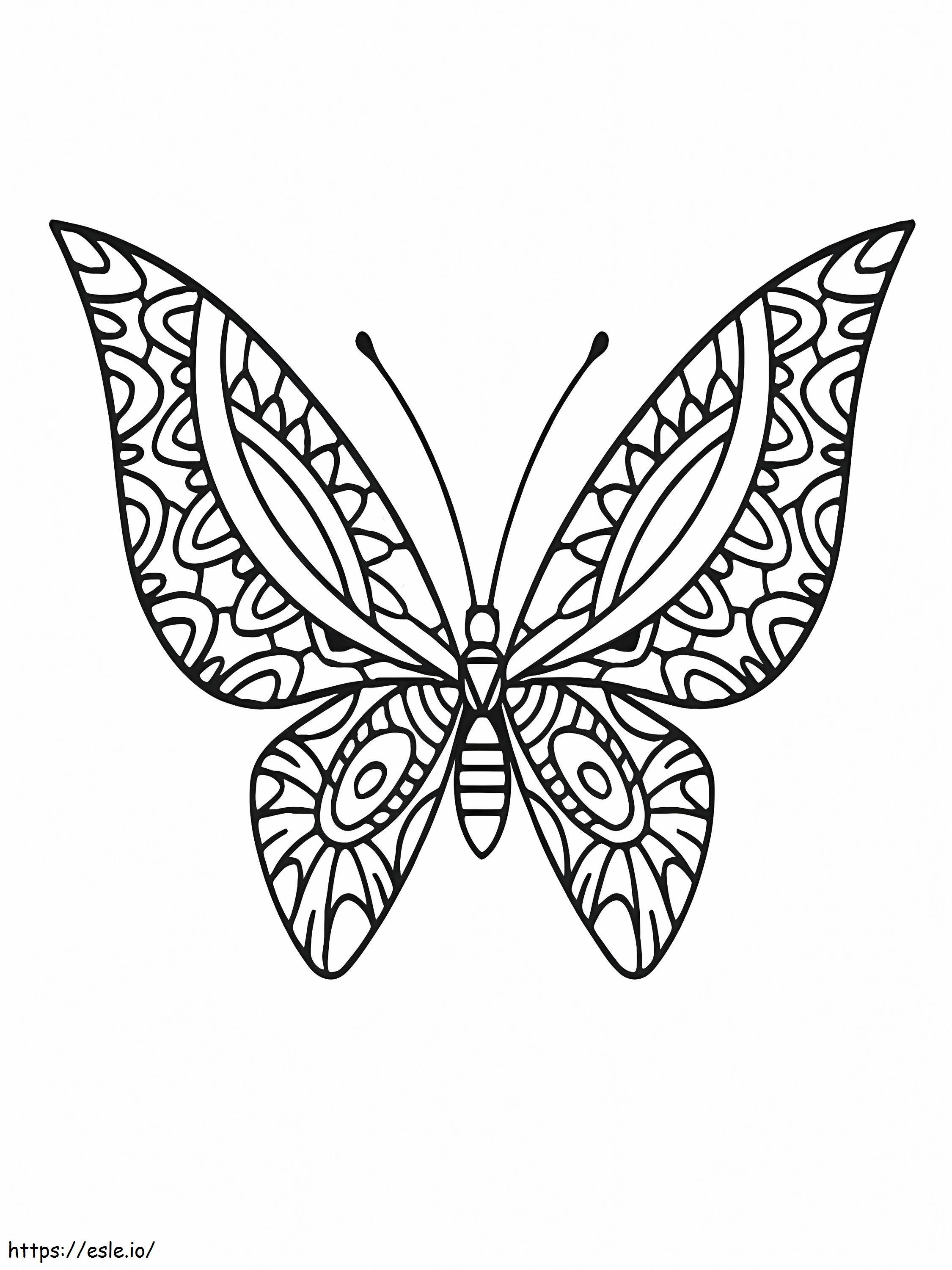 Exquisite Butterfly coloring page