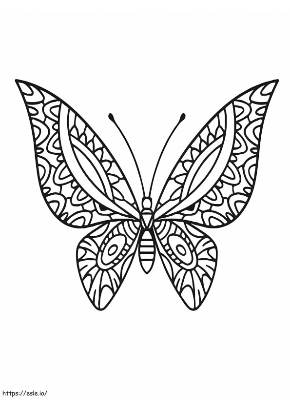 絶妙な蝶 ぬりえ - 塗り絵