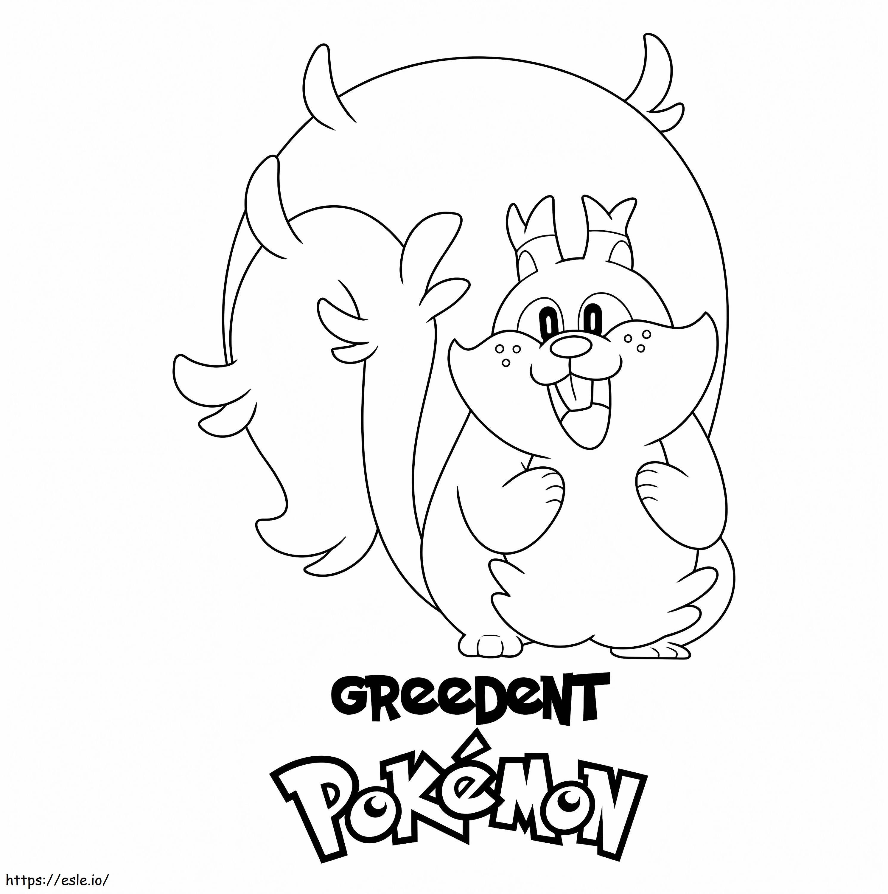 Greedent Pokemon coloring page