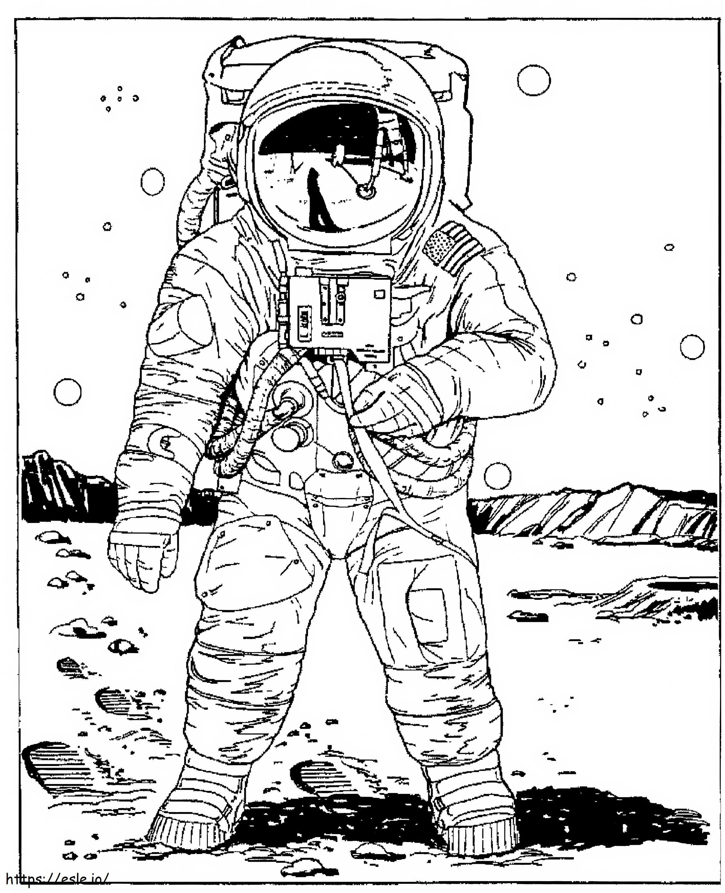 Coloriage Espace astronaute à imprimer dessin