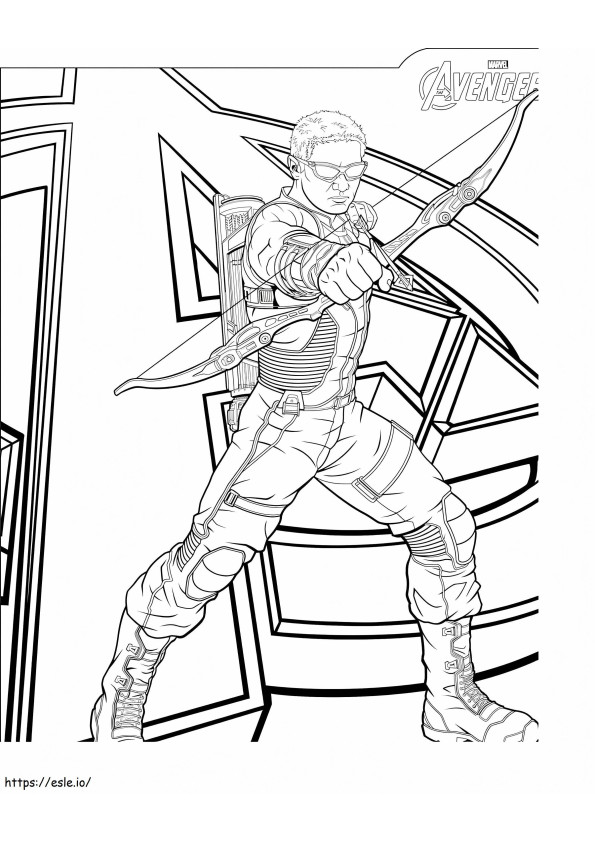 Marvel Avengers Hawkeye coloring page
