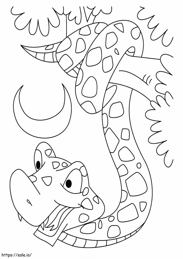 Snake In The Night coloring page