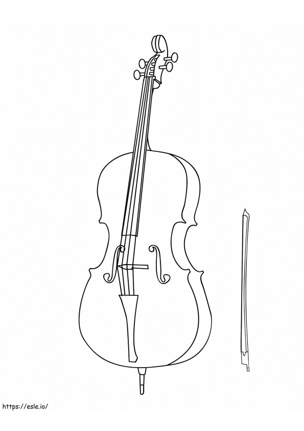 Imprimir violoncelo para colorir