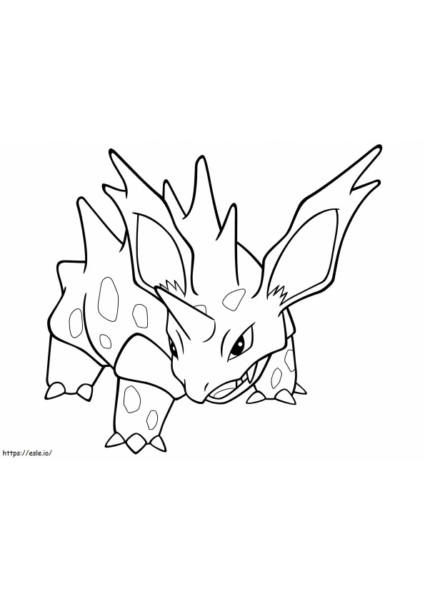 Coloriage Pokémon Nidorino à imprimer dessin