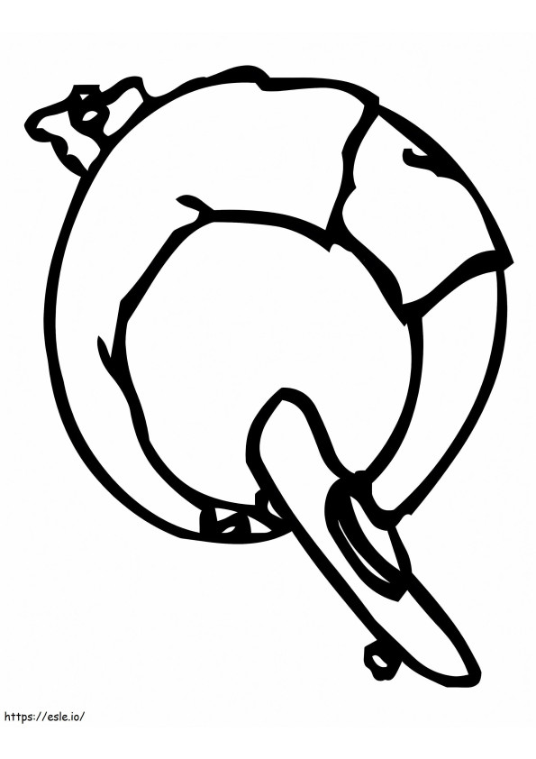 Letter Q 2 coloring page