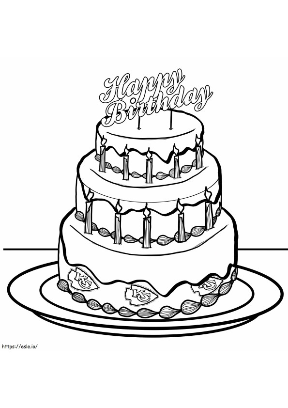 Kansas City Chiefs születésnapi tortája kifestő