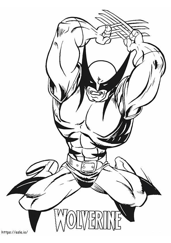 Attacco di Wolverine da colorare