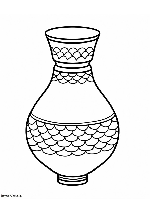 Coloriage Joli vase à fleurs à imprimer dessin