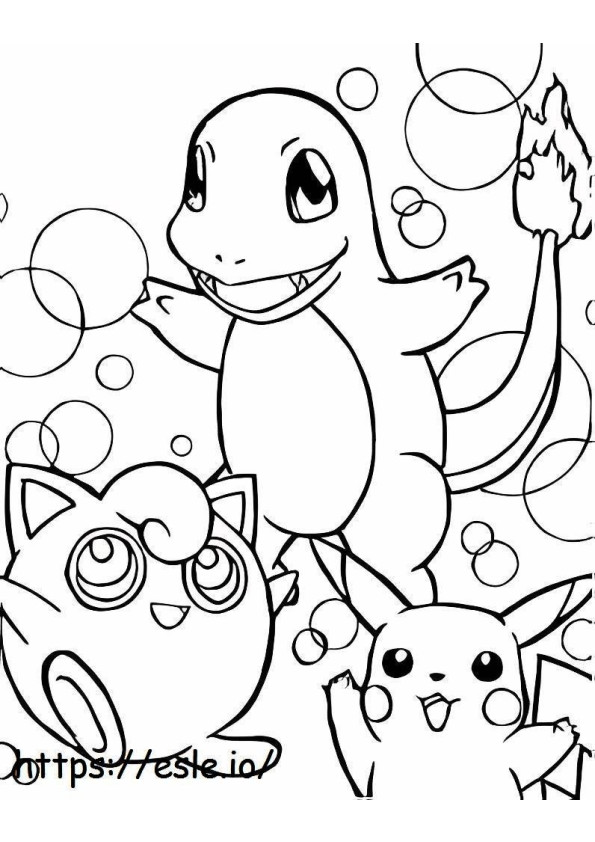 Jigglypuff And Friend coloring page