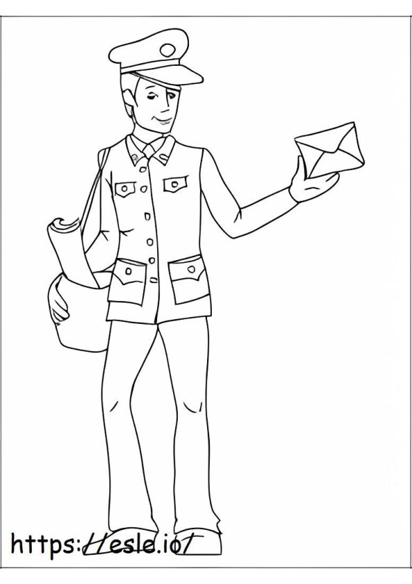 Tall Postman coloring page