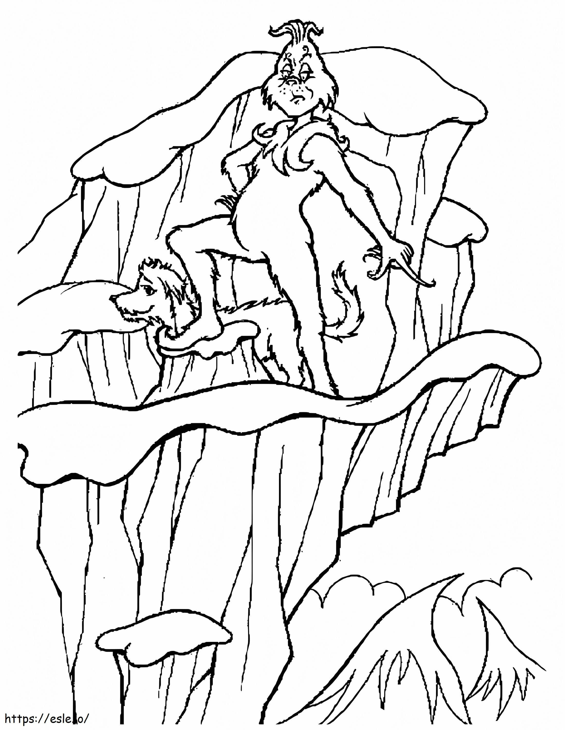 Grinch On The Mountain 2 coloring page