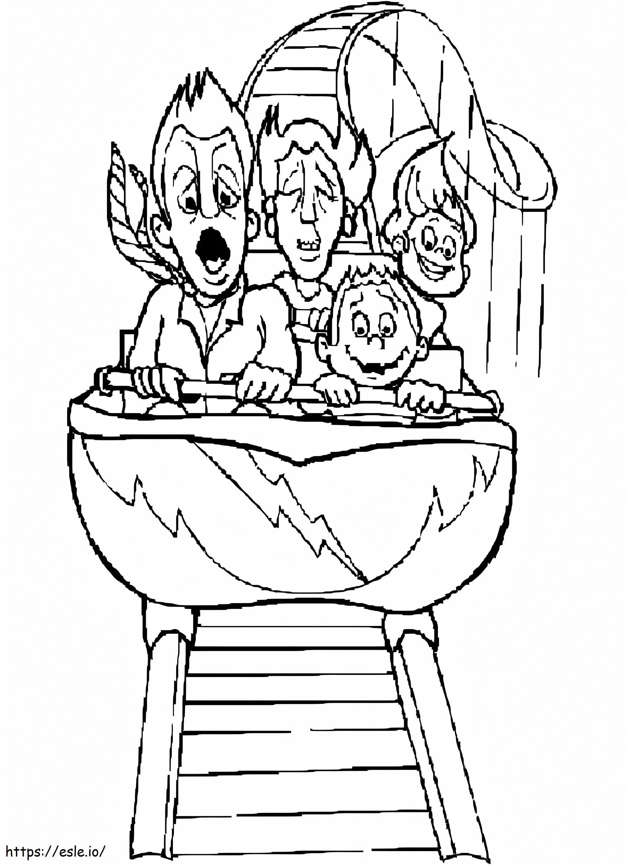 Roller Coaster To Print coloring page