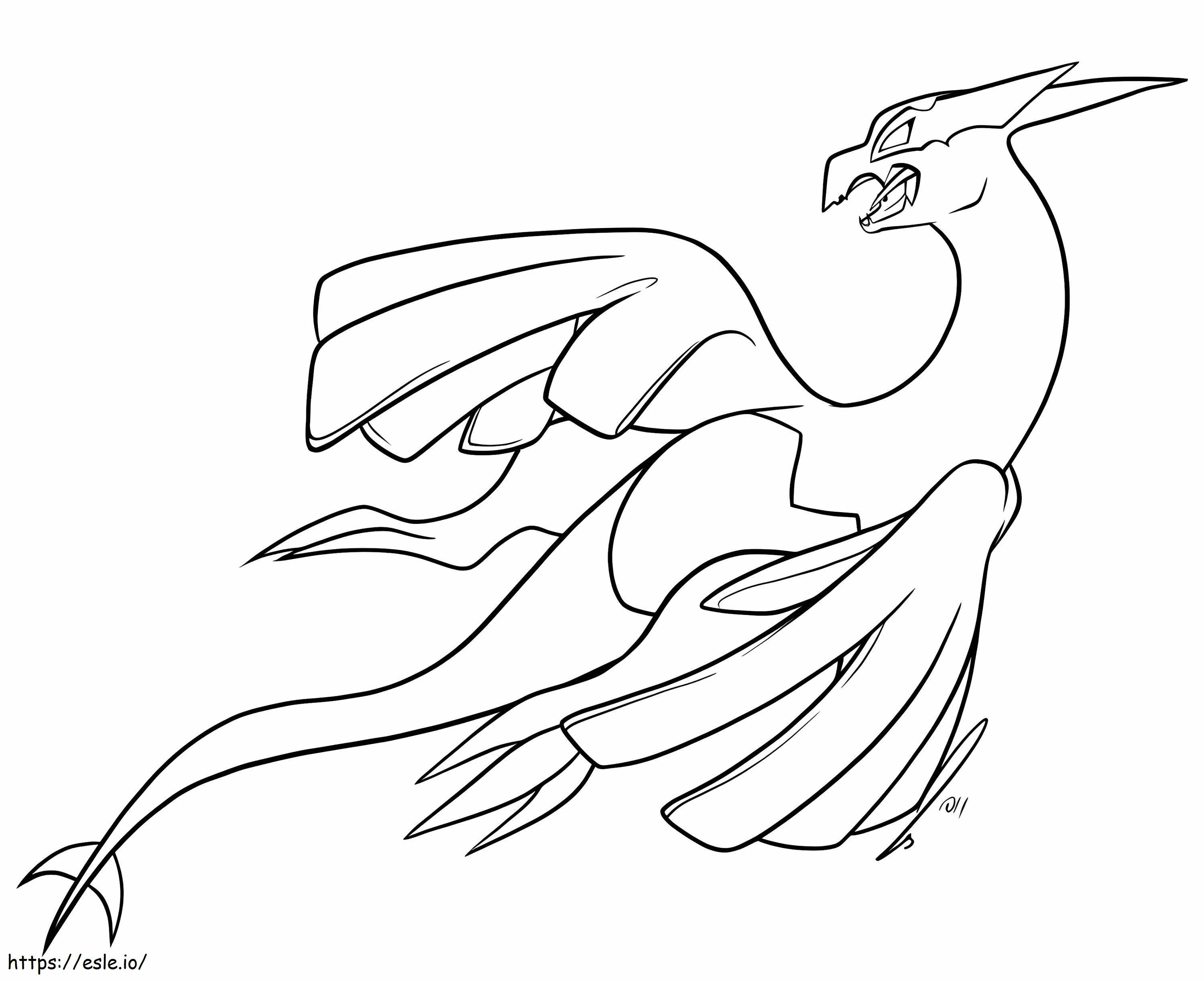 Angry Lugia coloring page