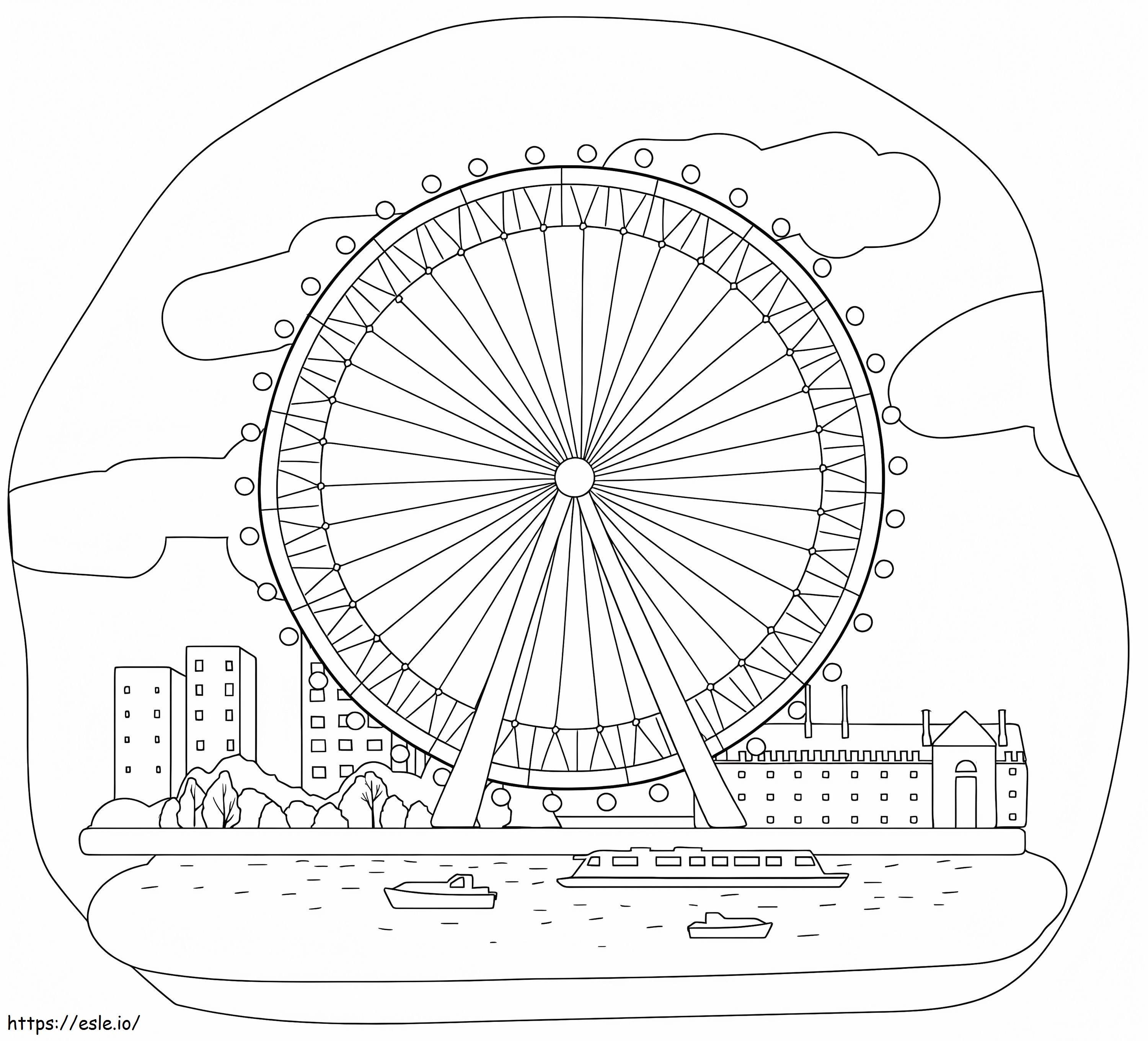 London Eye 1 coloring page