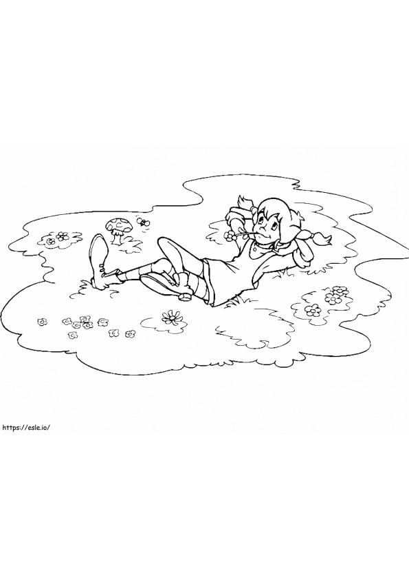 Pippi Longstocking Relaxing coloring page