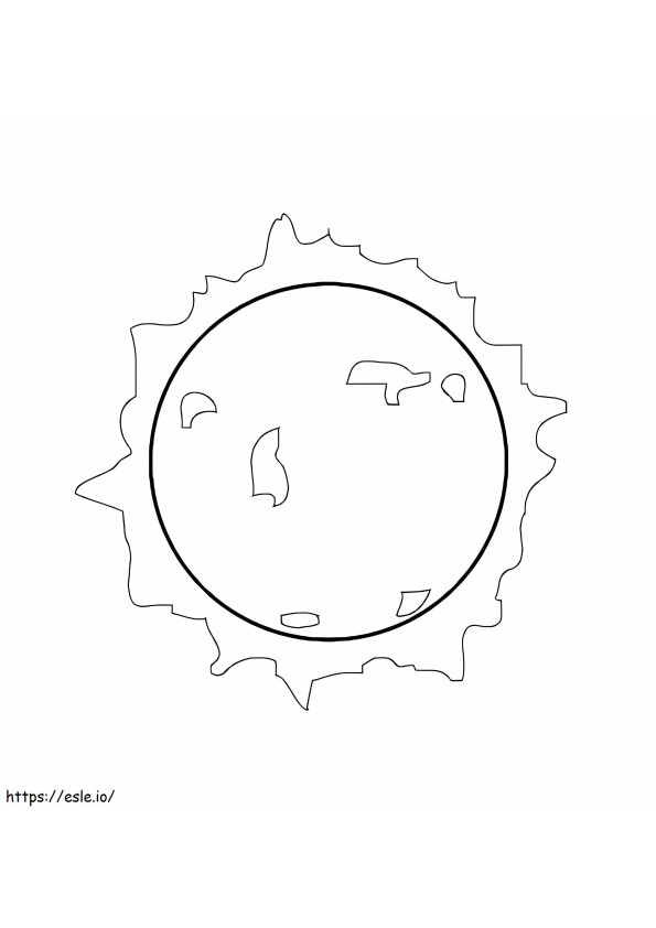 Planet Sun coloring page