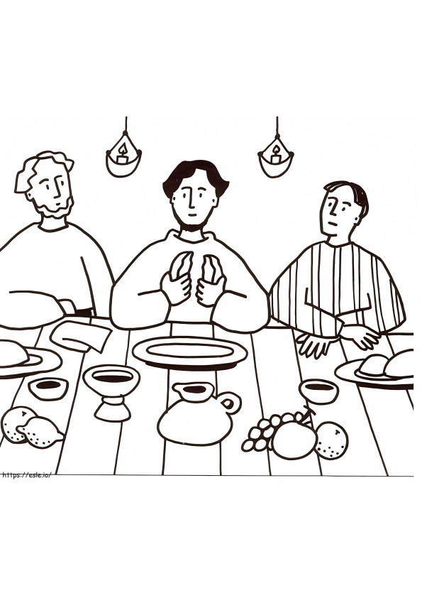 Bread – Last Supper coloring page