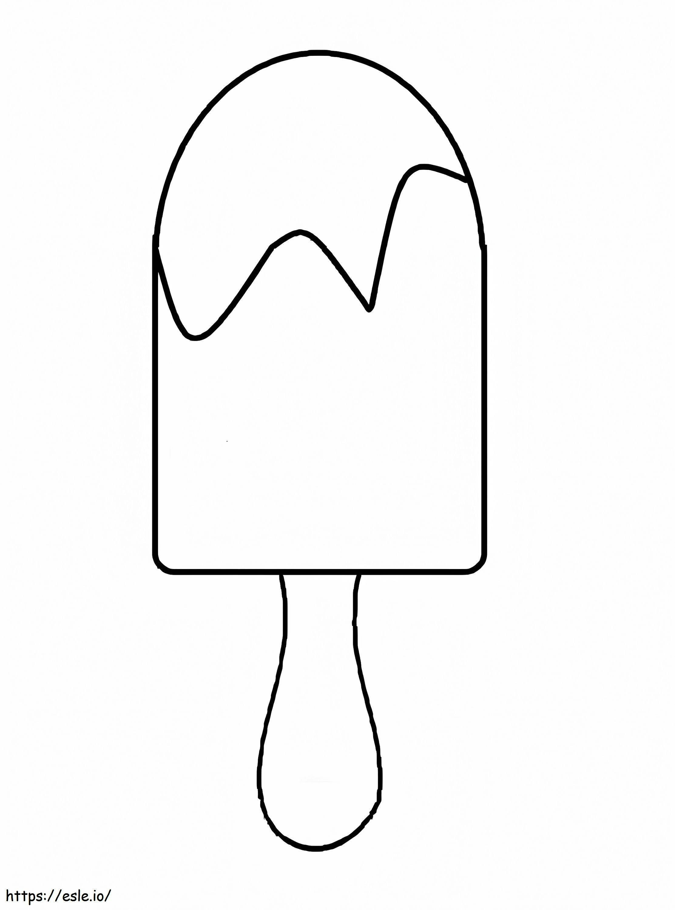 Easy Popsicle coloring page