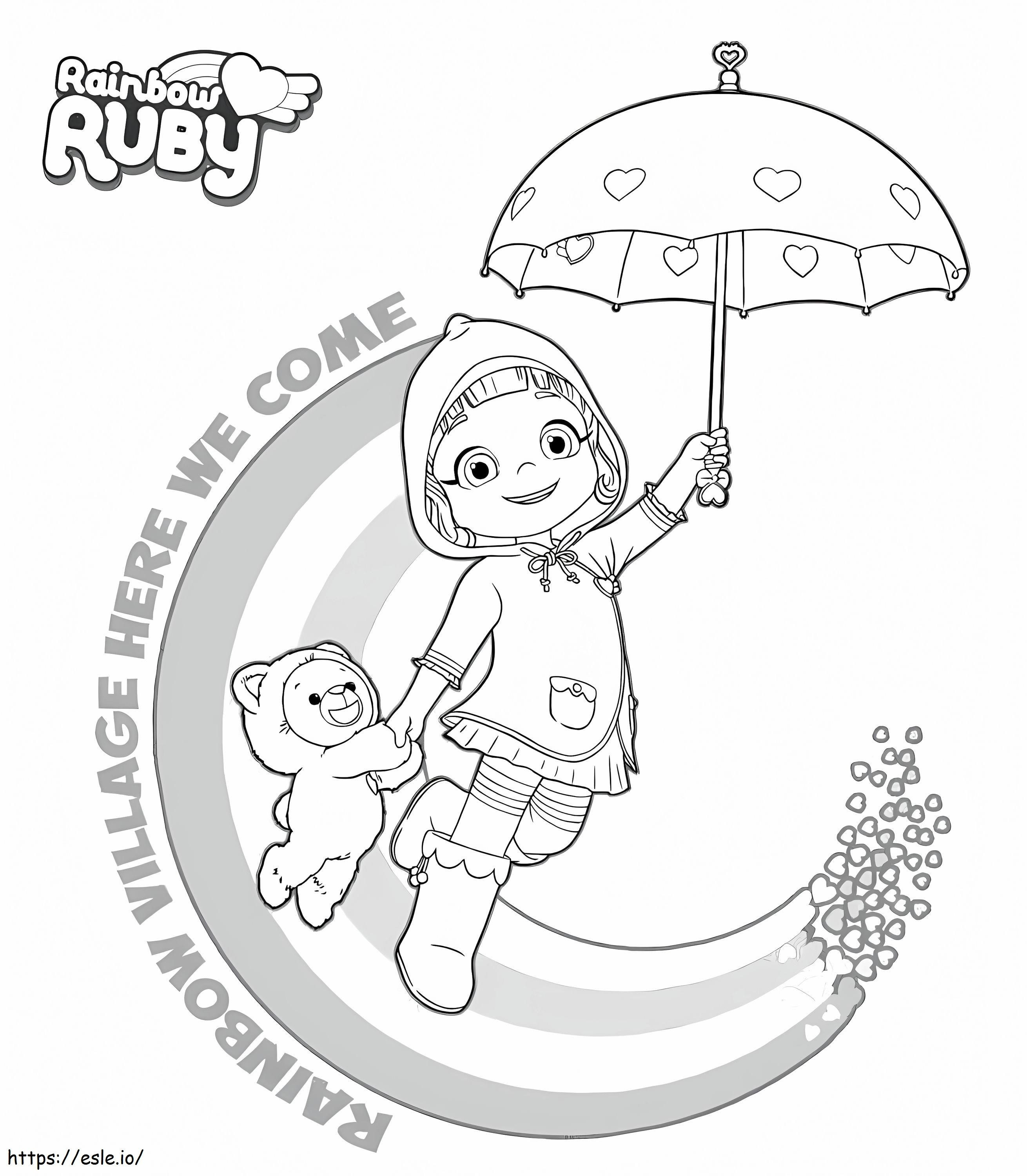 Printable Rainbow Ruby coloring page