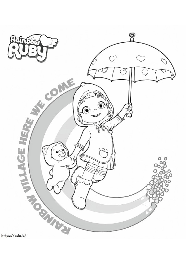 Printable Rainbow Ruby coloring page