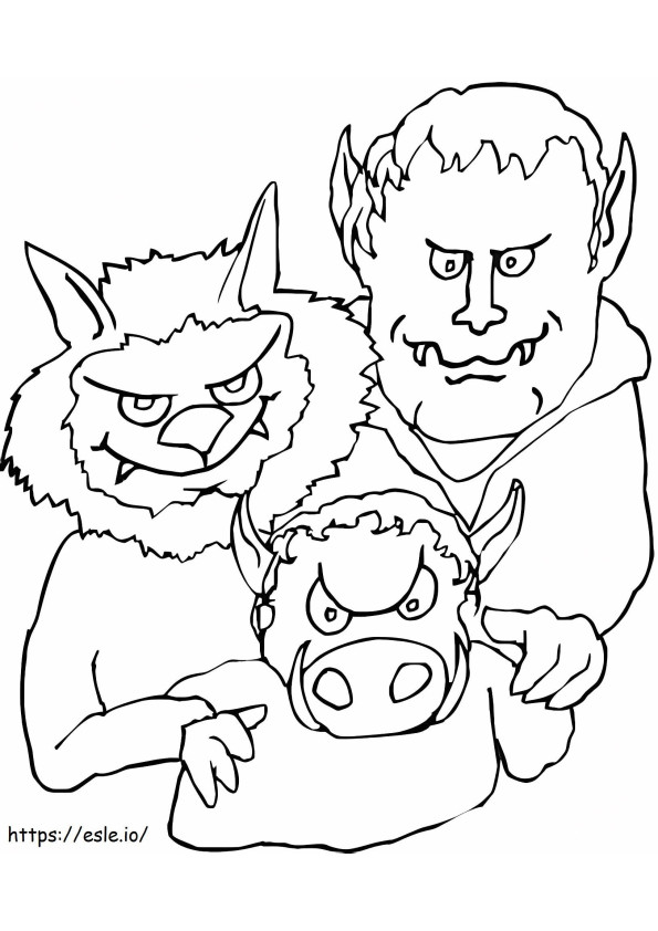 Vampire Family coloring page