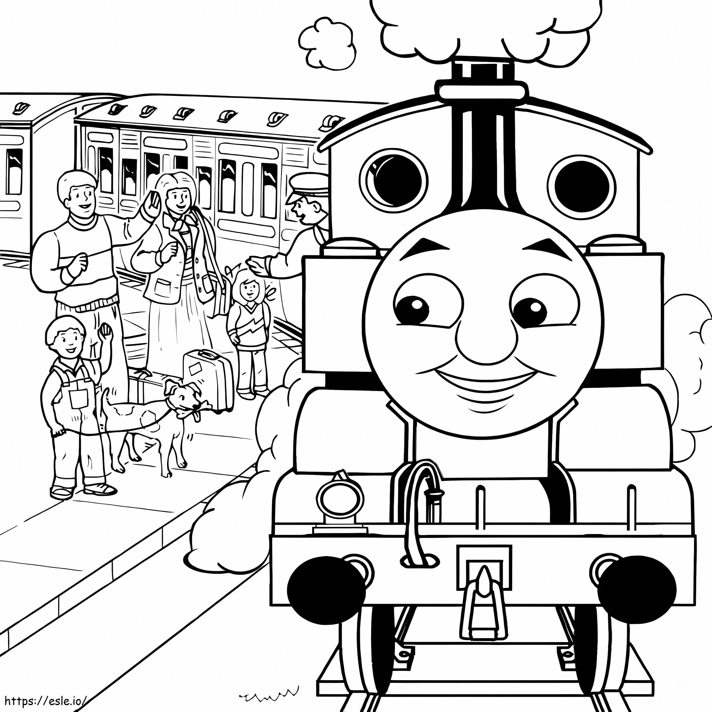 Thomas el tren y la gente para colorear