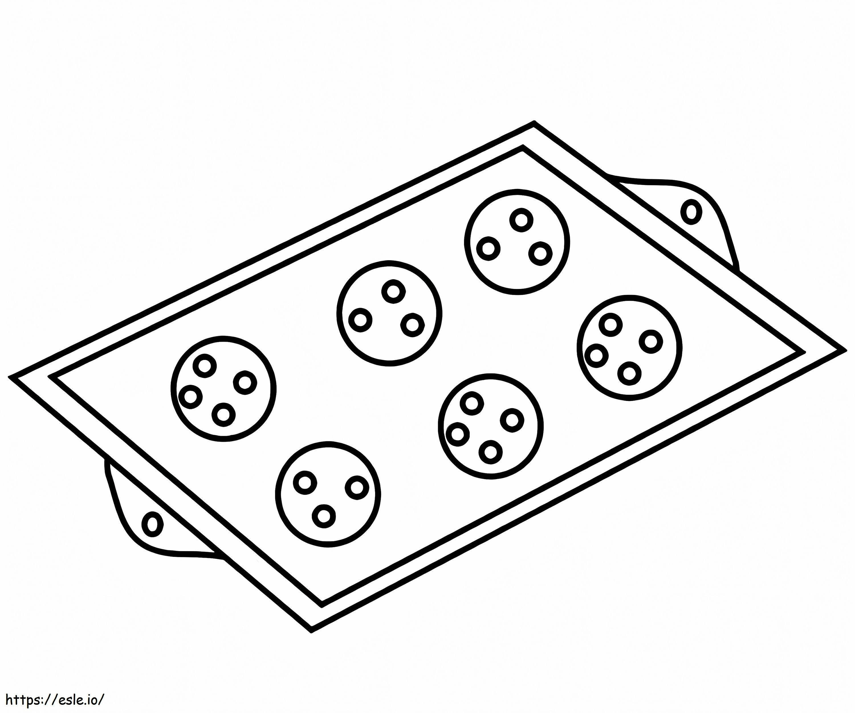 Cookies On Tray coloring page
