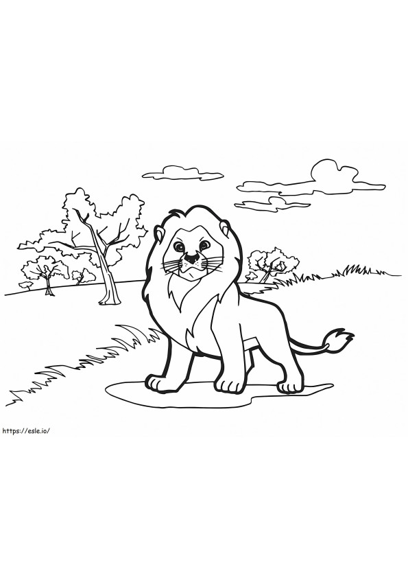 Coloriage Lion gratuit à imprimer dessin