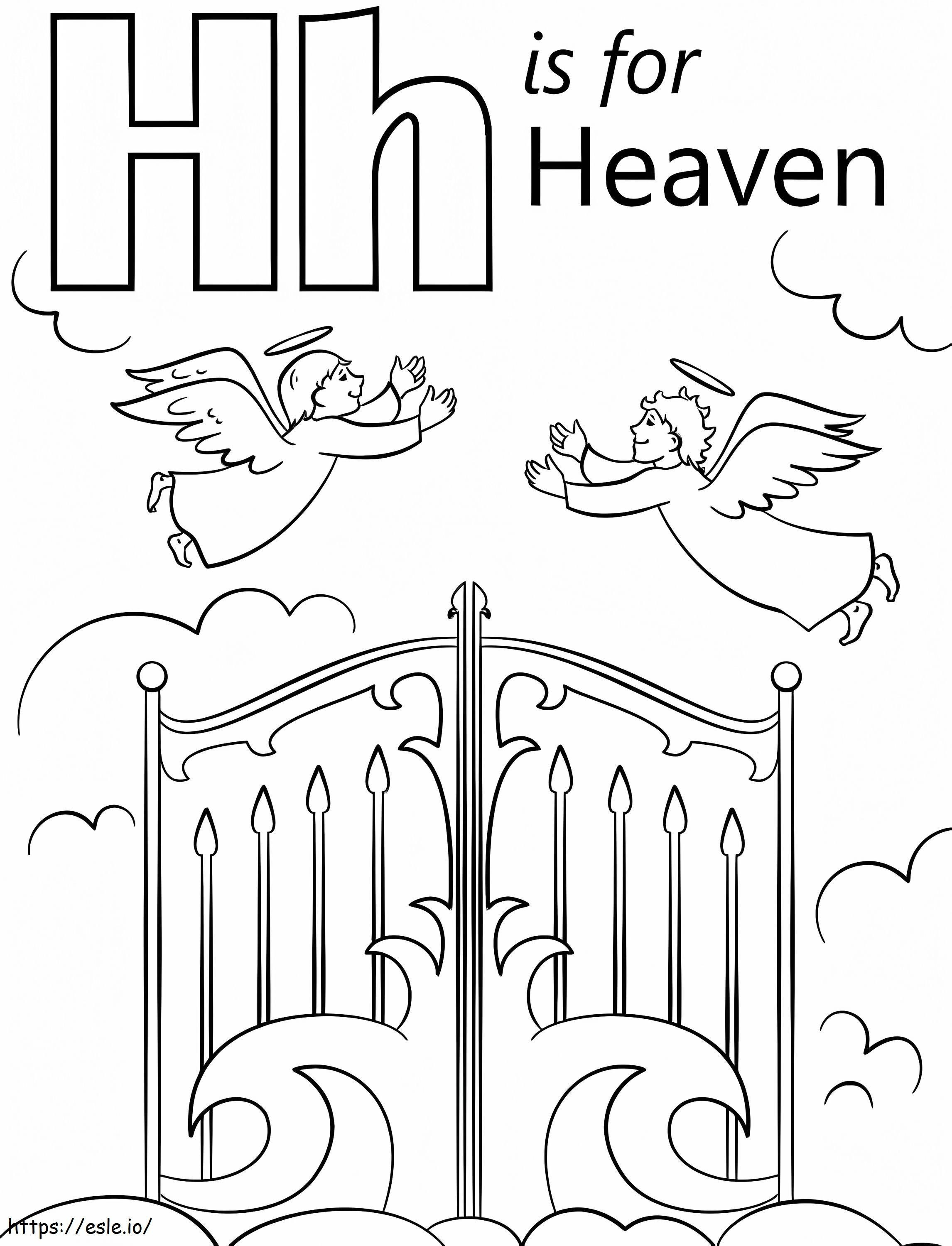 Sky Letter H coloring page