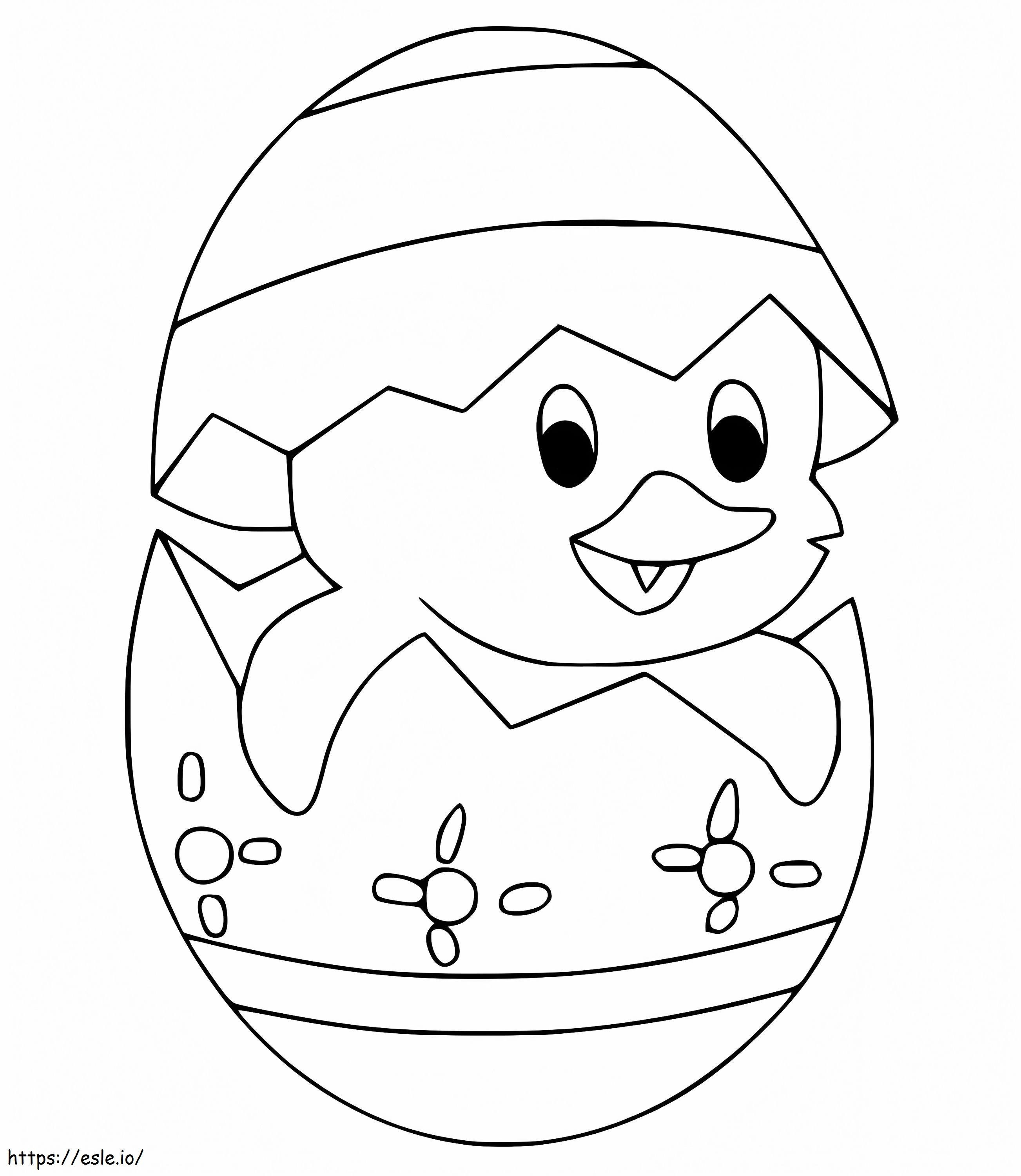 Lovely Easter Chick coloring page