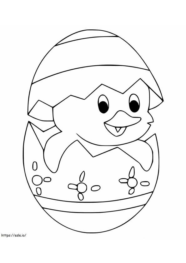 Lovely Easter Chick coloring page