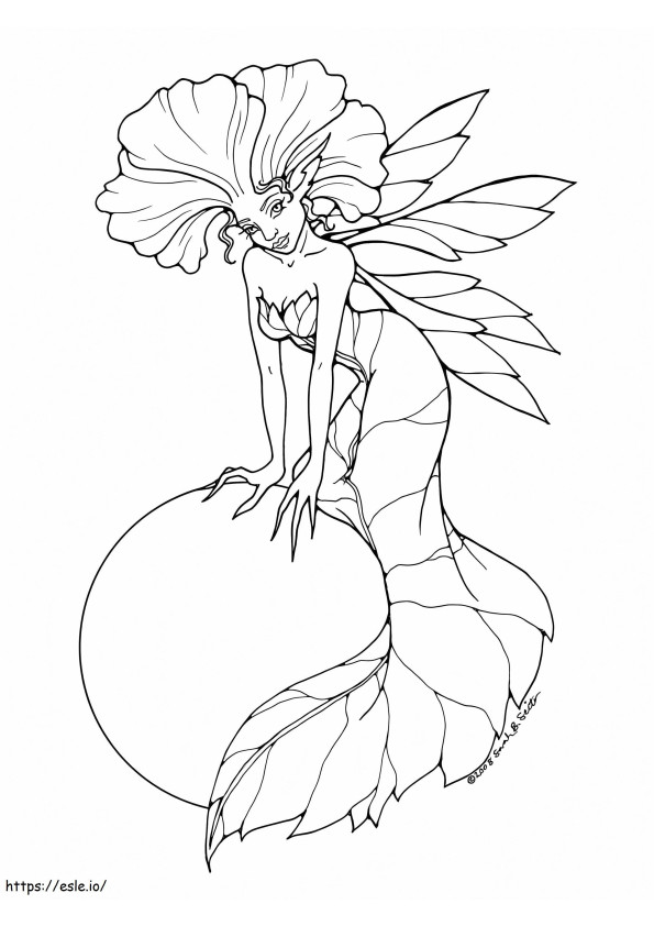 A Beautiful Fairy coloring page