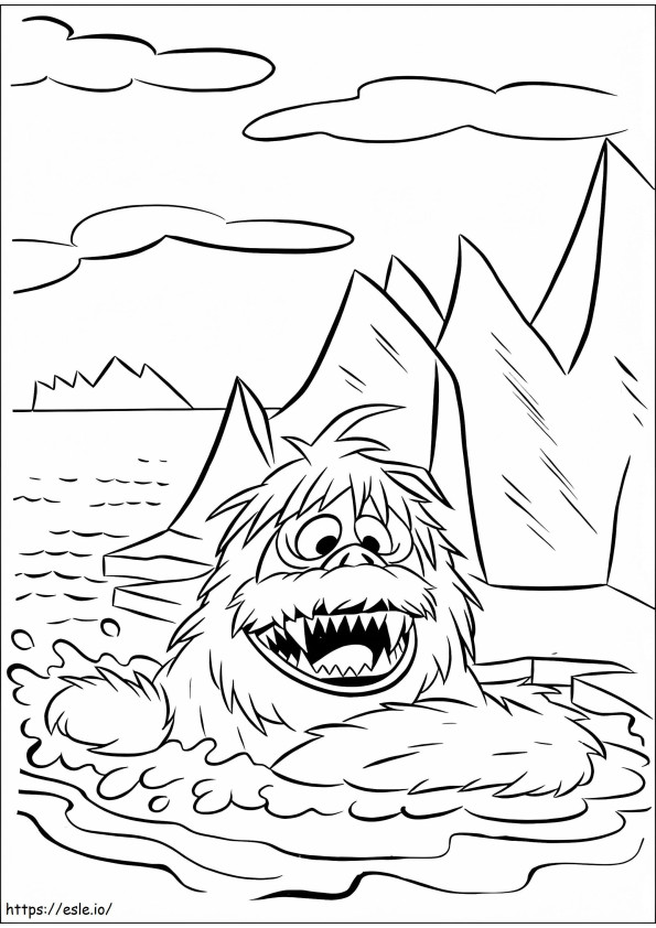 Snowmonster From Rudolph coloring page