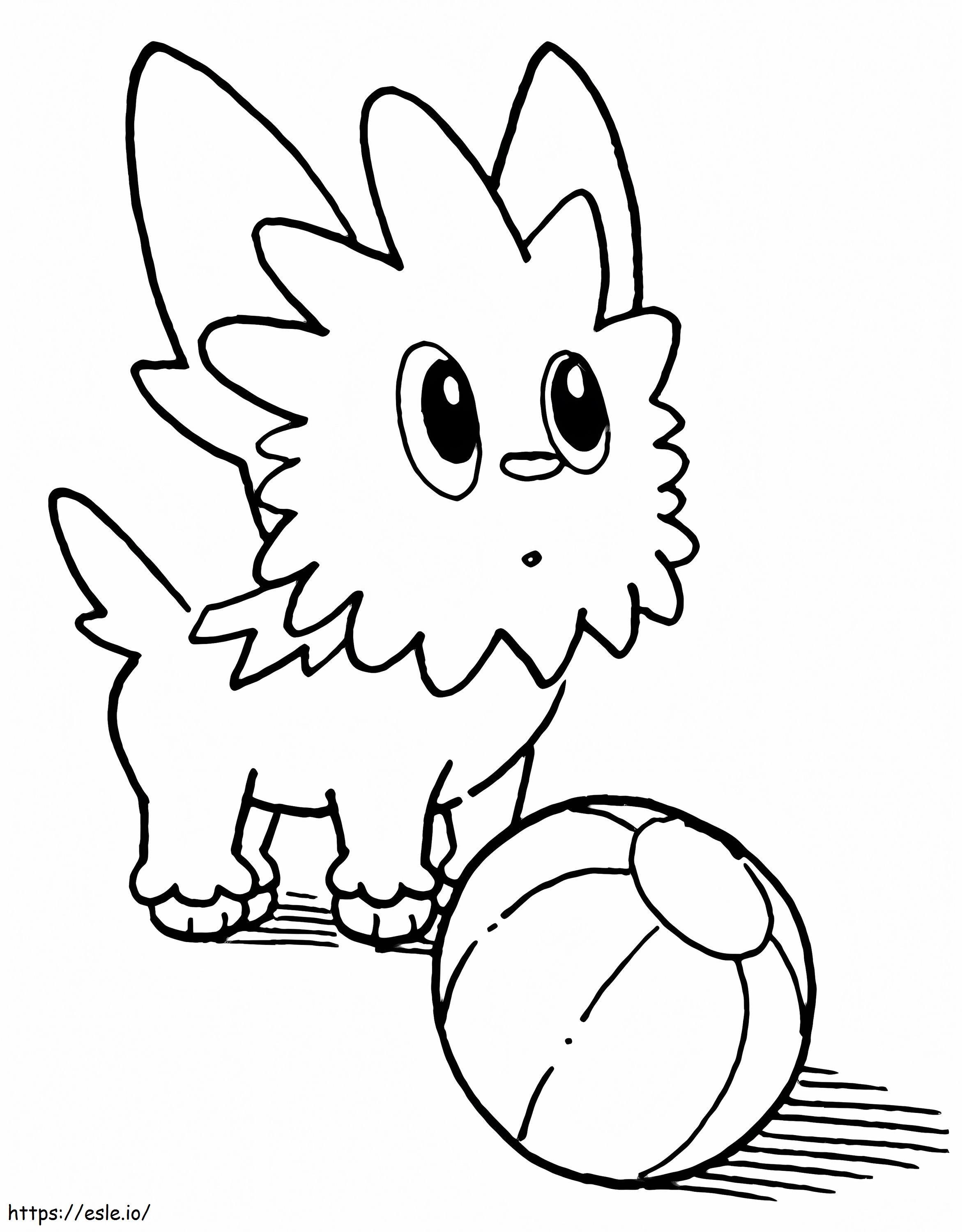 Cute Lillipup Pokemon coloring page