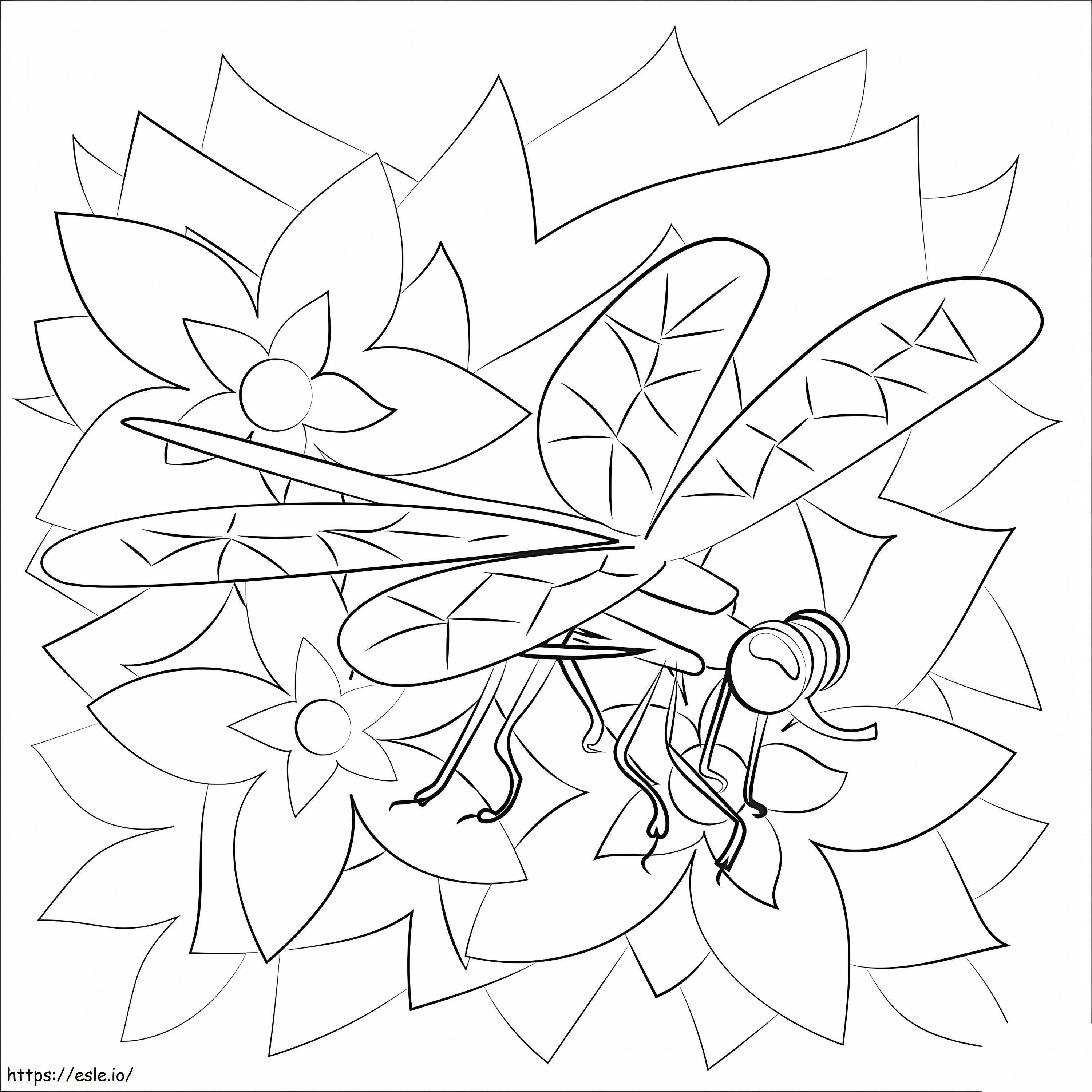 Free Dragonfly coloring page