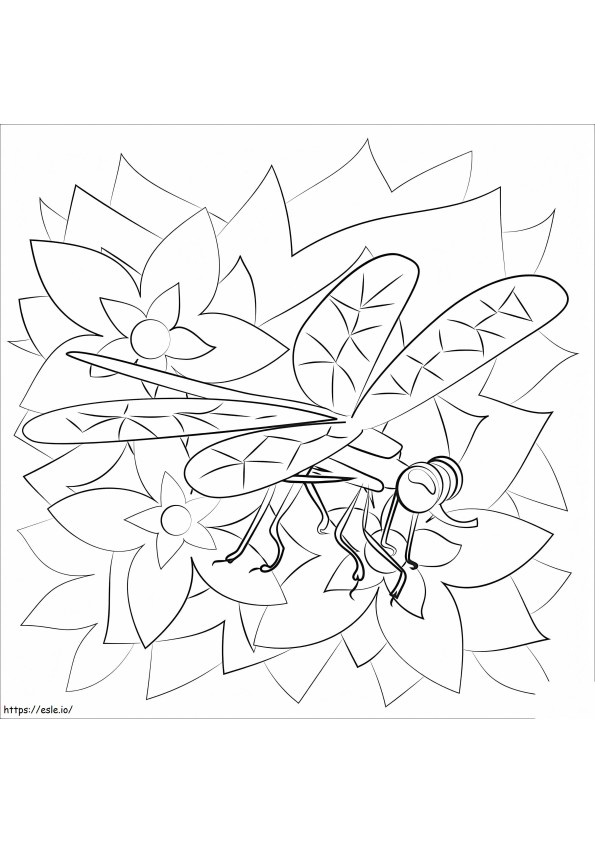 Free Dragonfly coloring page