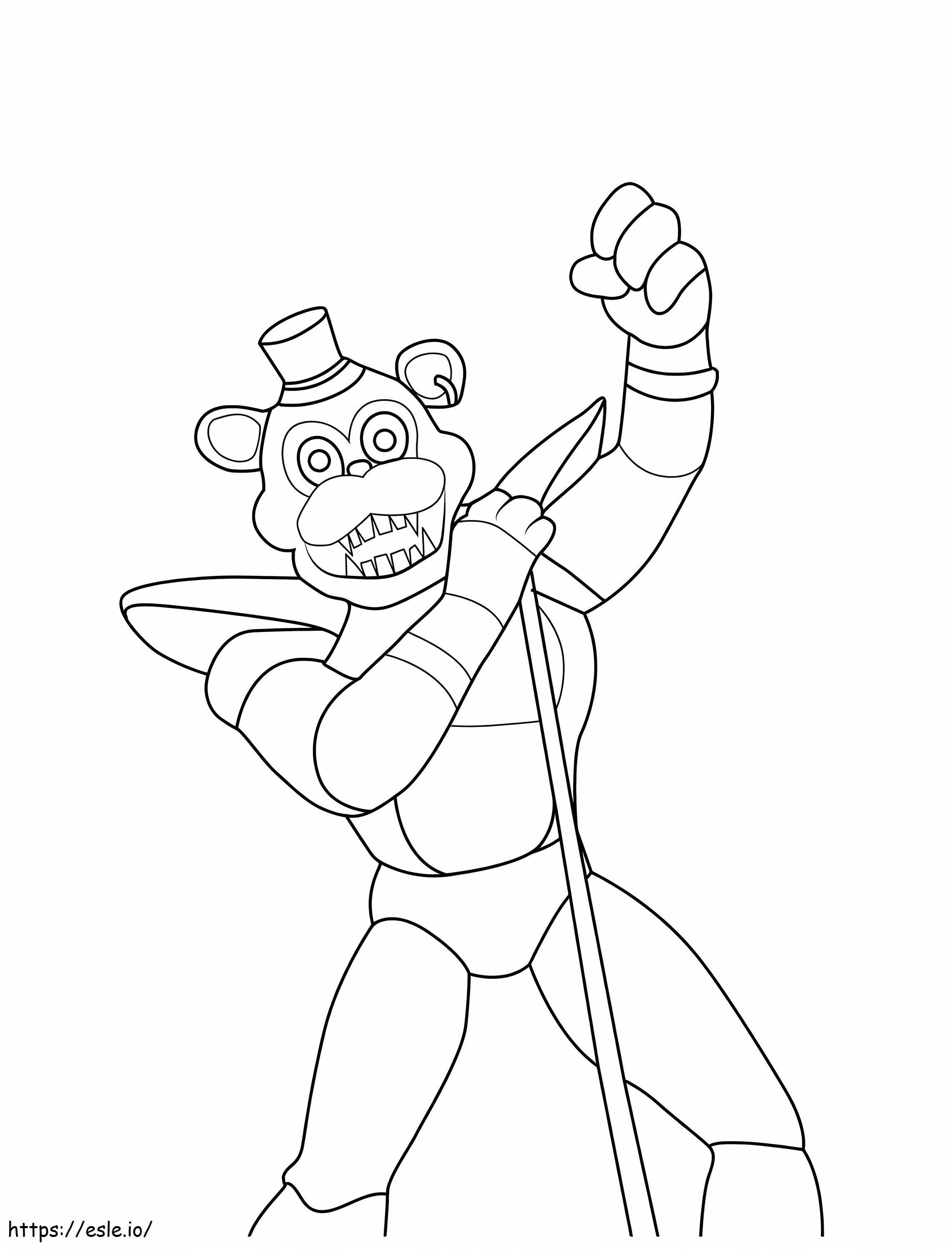 Strong Freddy'S Cross coloring page