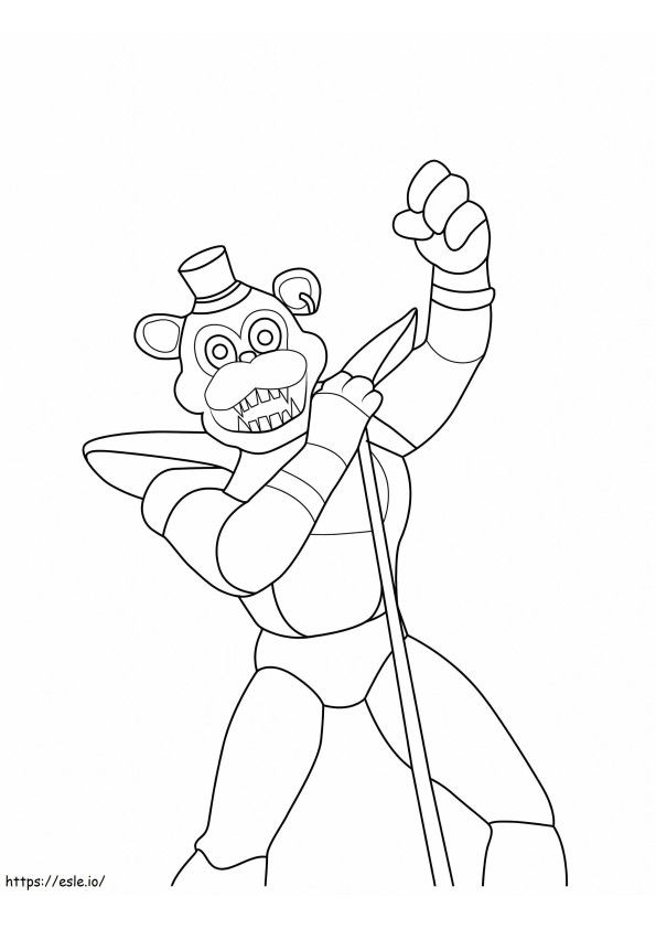 Strong Freddy'S Cross coloring page