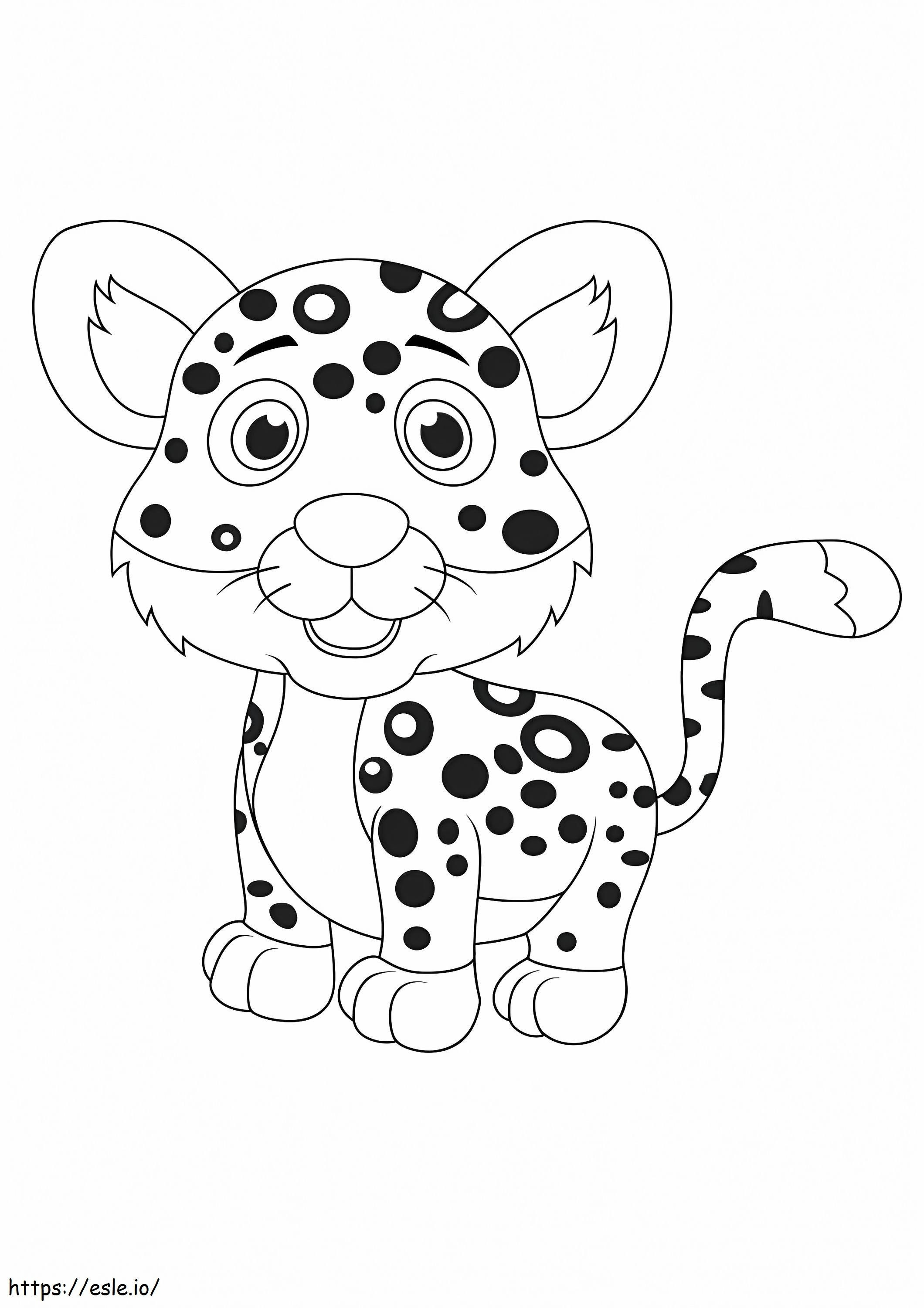 1526464352 Leopardo divertente A4 da colorare